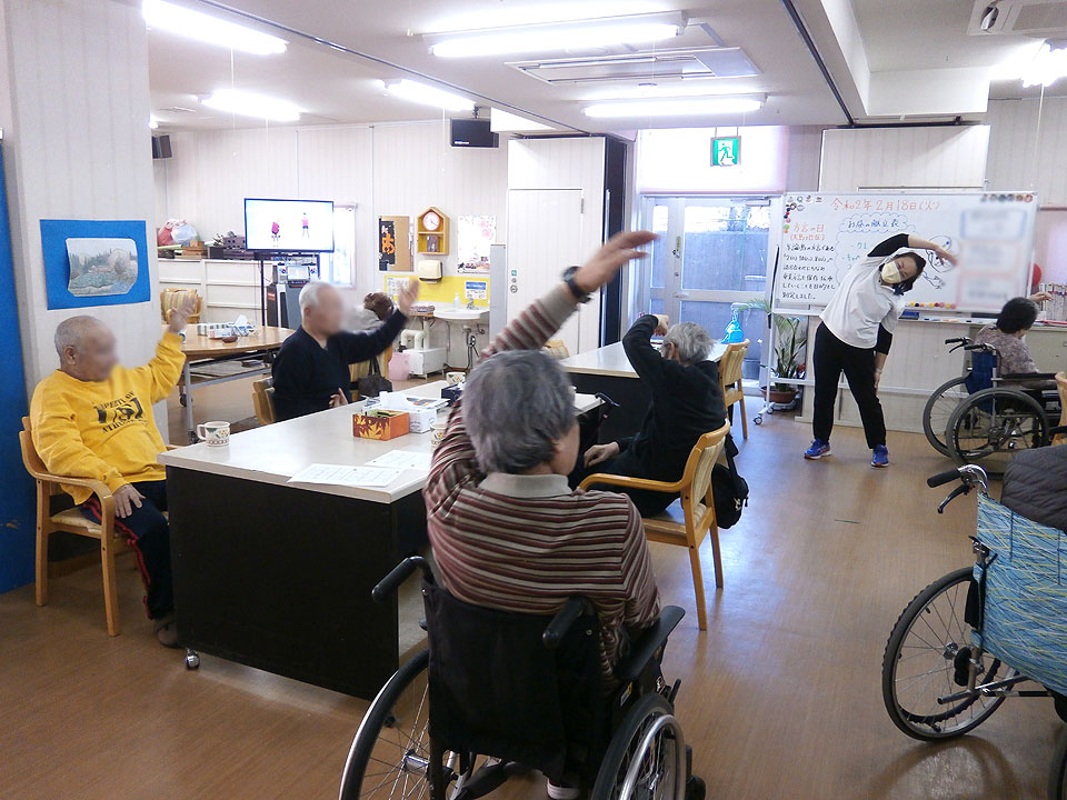 グリーンリーブズ赤枝　通所リハ　1日の流れの様子